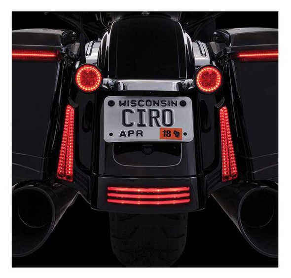 Ciro Fang Rear LED Signal Light Inserts '00-up Harley Bullet Lights Chrome 45401 - Wisconsin Harley-Davidson