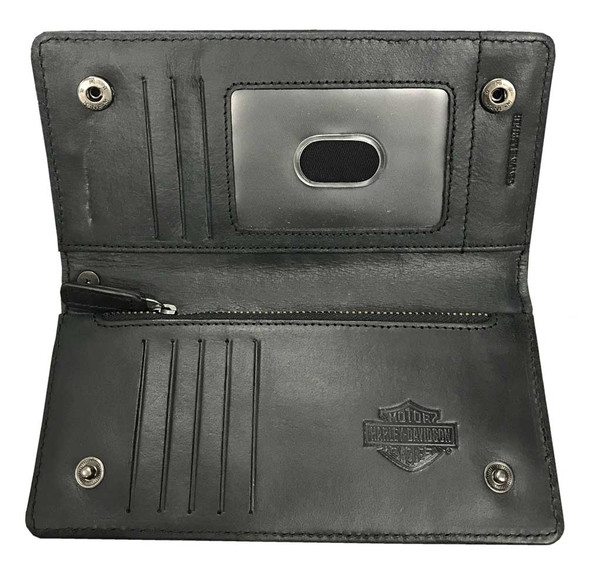 Harley-Davidson® Men's Outsider Trucker Bi-Fold Leather Wallet w/ RFID  HDMWA11648