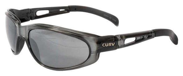 Curv Unisex Riders Snug Sunglasses - Smoke Lenses & Crystal Gray Frame 01-29 - Wisconsin Harley-Davidson