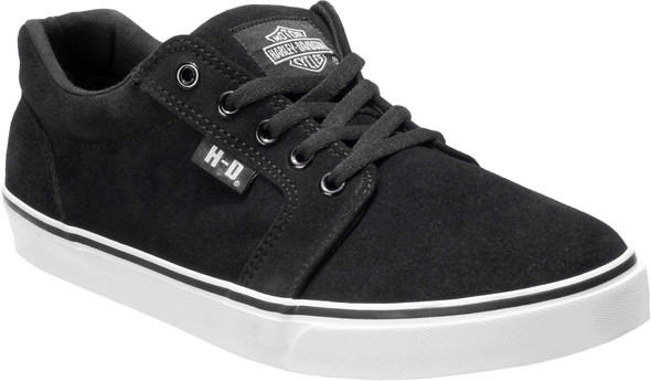 Harley-Davidson Men's Tompkins Black or Wine Leather Sneakers D93626 D93627 - Wisconsin Harley-Davidson