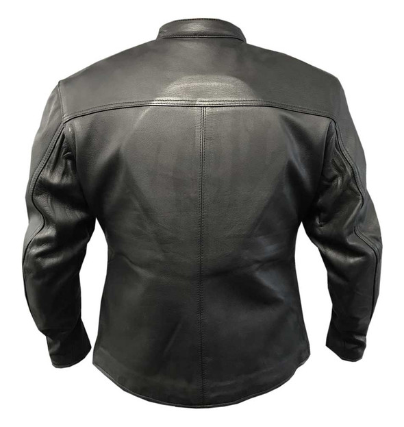 Redline Men's Classic Armor Cowhide Leather Motorcycle Jacket - Black M ...