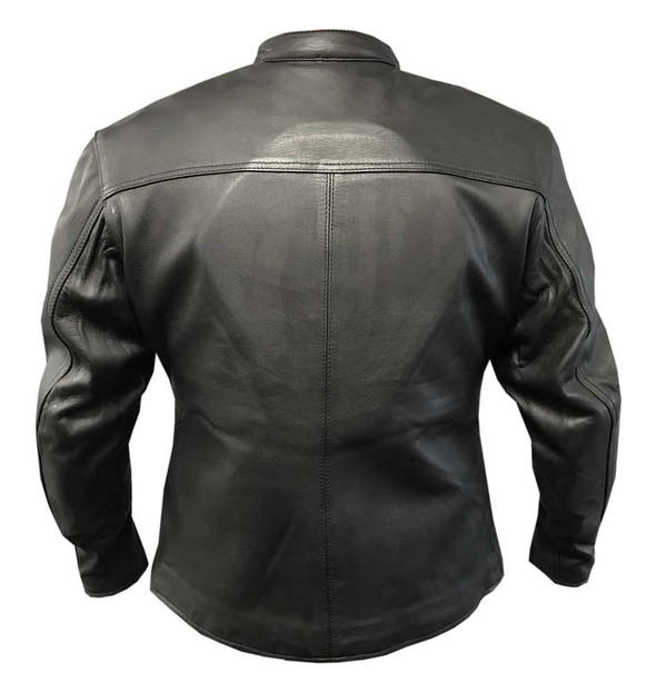 Mens Dark Brown Cowhide Leather Cafe Racer Jacket – Musheditions