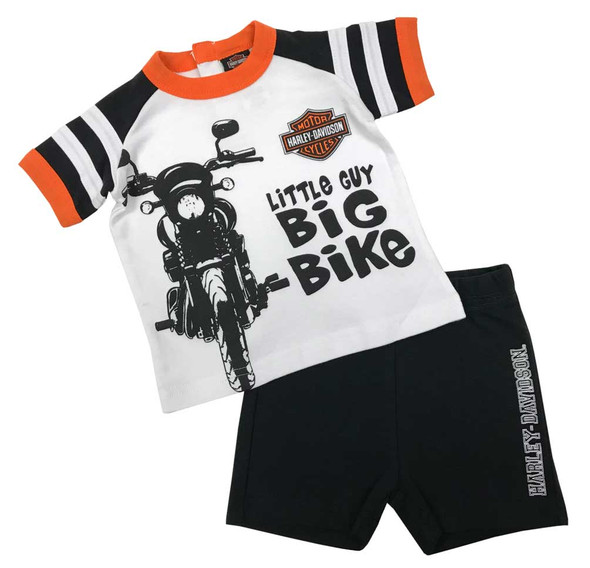 Harley-Davidson Baby Boys' 2-Piece Biker Short Sleeve Tee & Shorts Set 2052909 - Wisconsin Harley-Davidson