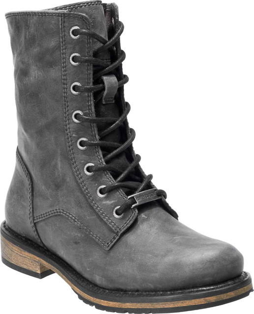 Harley-Davidson Women's Dulany 7-In Grey or Bwn Leather Motorcycle Boots D84538 - Wisconsin Harley-Davidson