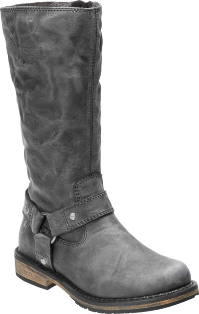 Harley-Davidson Women's Salley 11-In Grey or Bwn Leather Motorcycle Boots D84476 - Wisconsin Harley-Davidson