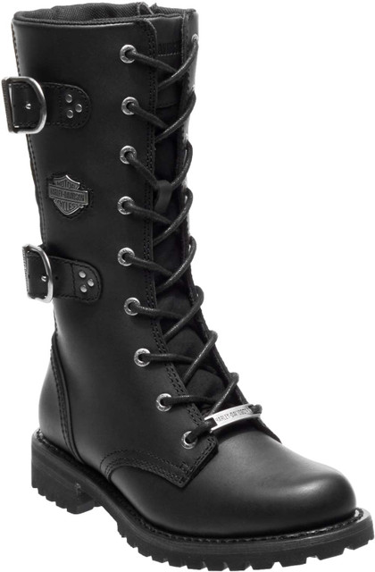 Harley-Davidson Women's Sembler 10-Inch Waterproof Black Motorcycle Boots D87148 - Wisconsin Harley-Davidson