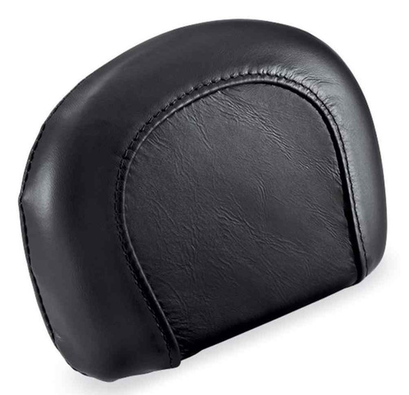 Harley-Davidson Compact Short Passenger Backrest Pad - Black Leather 52408-07A - Wisconsin Harley-Davidson