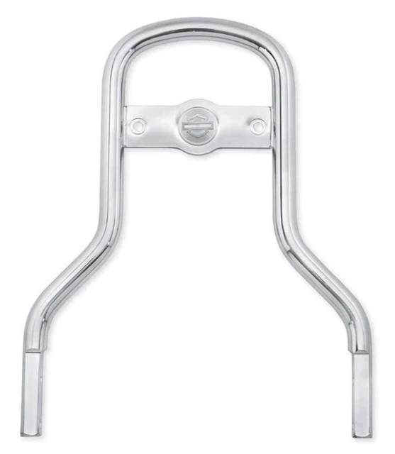 Harley-Davidson Low Mini-Medallion Style Sissy Bar Upright, Chrome 52300049 - Wisconsin Harley-Davidson
