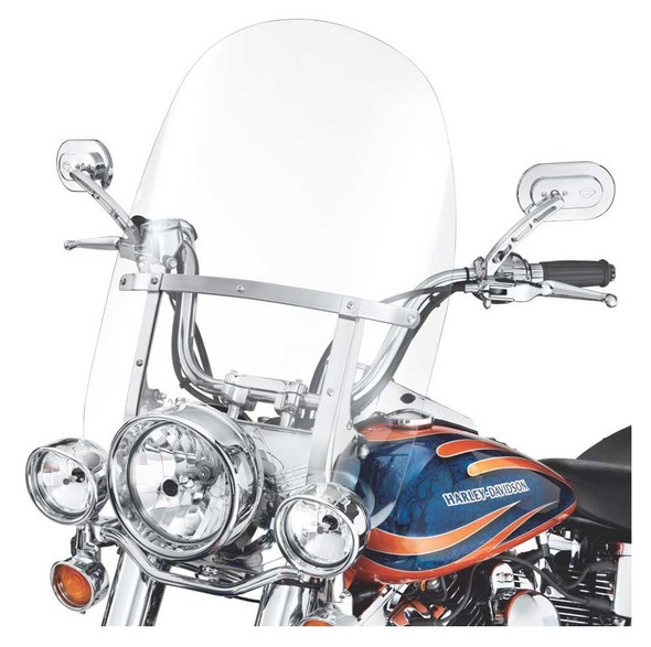 Harley-Davidson King Size Detachable 23 in. Windshield, Fits FL Softail 57400114 - Wisconsin Harley-Davidson