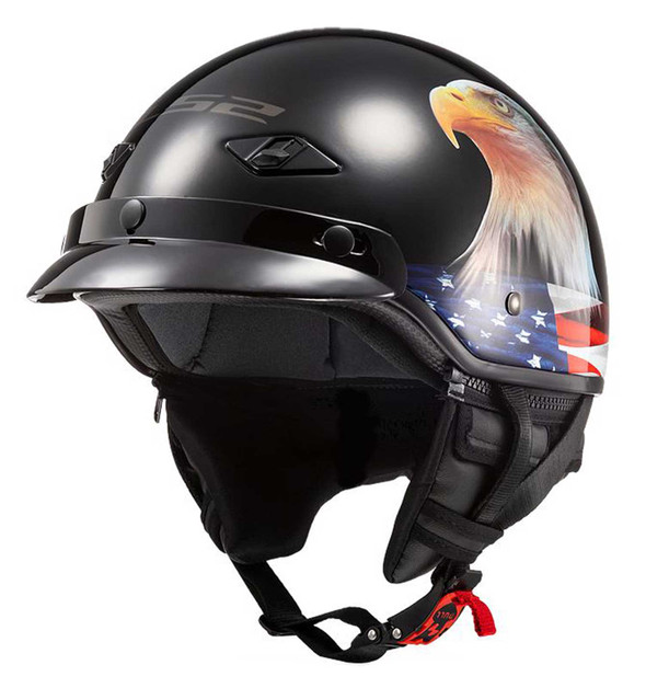 LS2 Helmets Bagger Fiberglass Motorcycle Half Helmet - Murica Eagle 568-310 - Wisconsin Harley-Davidson