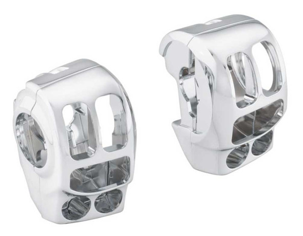 Harley-Davidson Chrome Switch Housing Kit - Chrome, Fits Touring Models 71500185 - Wisconsin Harley-Davidson