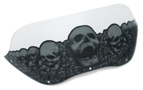 Kuryakyn Motorcycle Airmaster Catacomb Graphic Windshield - Smoke Tint KU-1820 - Wisconsin Harley-Davidson