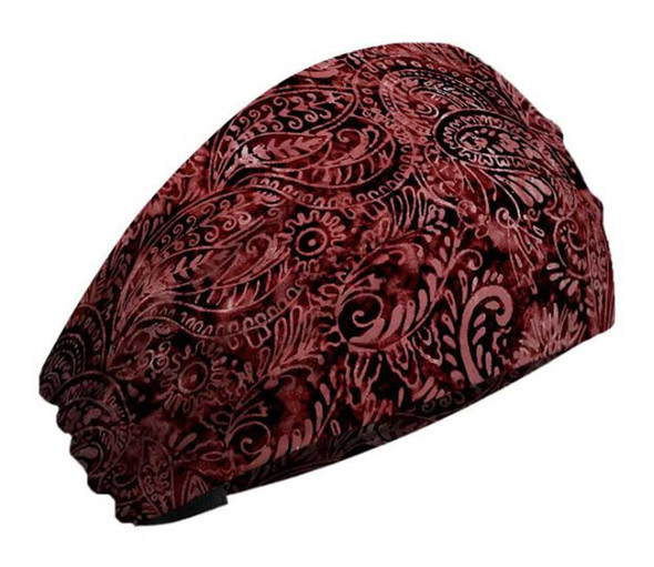 That's A Wrap Women's Batik Allover Bandana Print Knotty Band KB1218-MAROON - Wisconsin Harley-Davidson