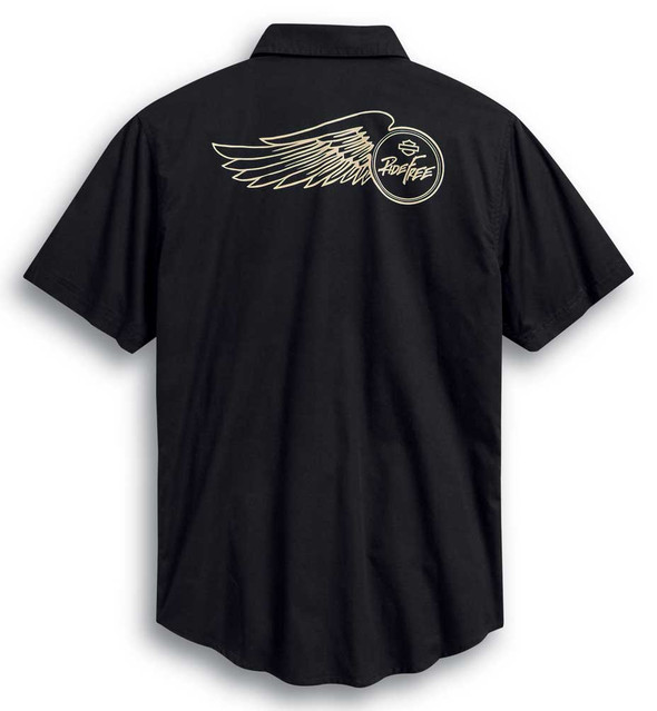Harley-Davidson® Mens Ride Free Short Sleeve Button Front Shirt