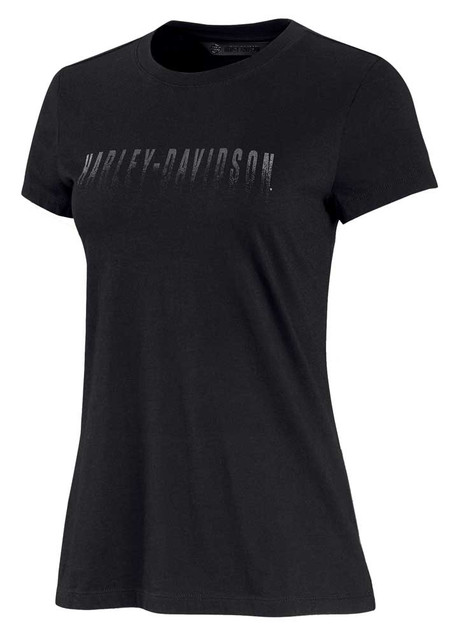 Harley-Davidson Women's Metallic Fade Graphic Short Sleeve Tee, Black 99074-20VW - Wisconsin Harley-Davidson
