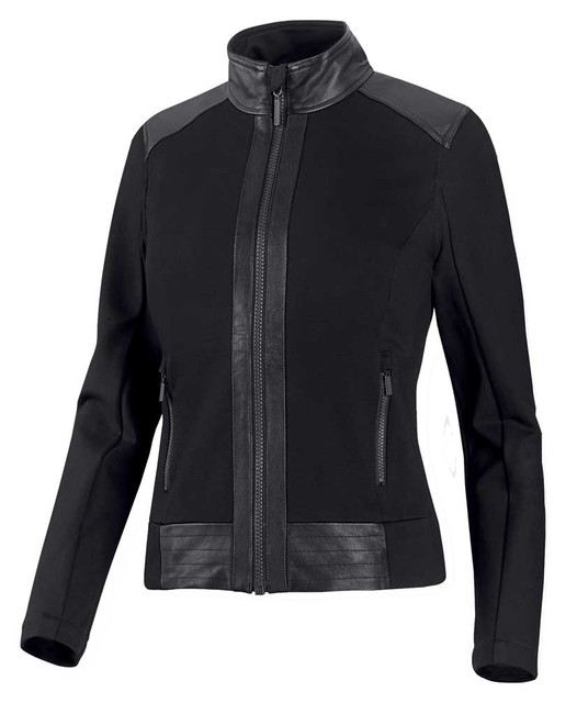 Harley-Davidson Women's Leather & Compression Knit Causal Jacket 98403-20VW - Wisconsin Harley-Davidson