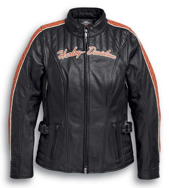 Harley-Davidson Womens Vanocker Waterproof Triple Vent Leather Jacket 98004-20VW - Wisconsin Harley-Davidson