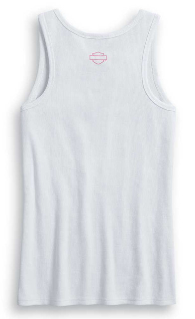 Harley-Davidson® Womens Pink Label Rib-Knit Sleeveless Tank Top