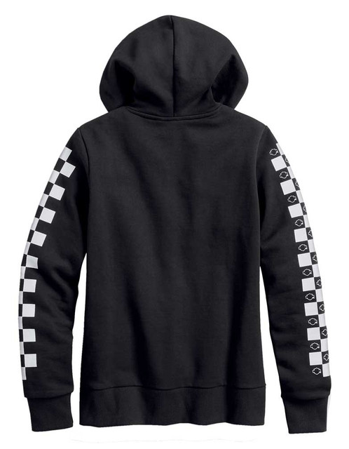Harley-Davidson スウェット 黒 Harley-Davidson® Women's Logo Black Zip-Up Hoodie 98645-20VW