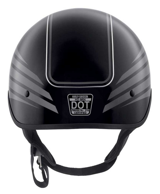Harley-Davidson® Men's Ultra M04 Wicking Half Helmet, Black/Silver