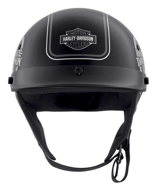 Harley-Davidson® Men's Ultra M04 Wicking Half Helmet, Black/Silver