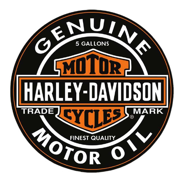 Harley-Davidson® Motor Oil Bar & Shield Logo Round Puzzle - 26.5 inch 6022D - Wisconsin Harley-Davidson