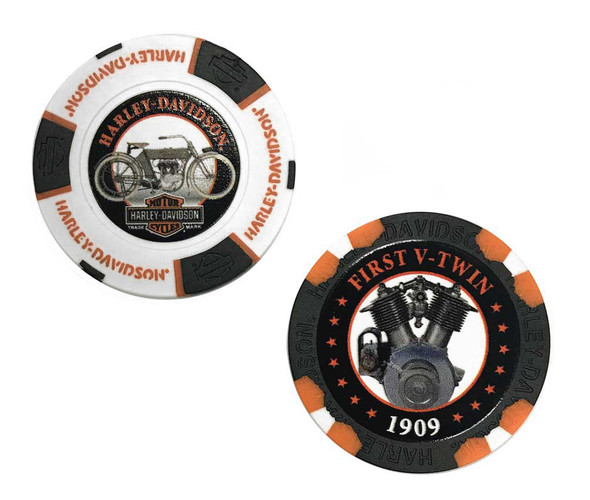 Harley-Davidson Limited Edition Series 2 Poker Chips Pack, Black & White 6702D - Wisconsin Harley-Davidson