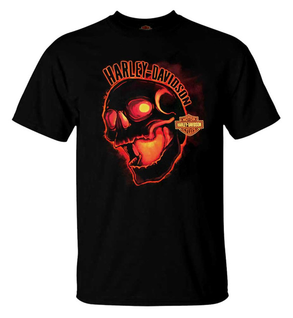 Harley-Davidson Men's Invert Skull Crew-Neck Short Sleeve T-Shirt, Black R002803 - Wisconsin Harley-Davidson