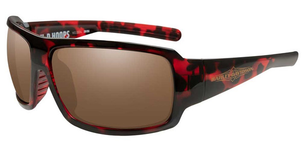 Harley-Davidson Women's Hoops H-D Sunglasses, Red Tortoise Demi Frames HAHPS06 - Wisconsin Harley-Davidson