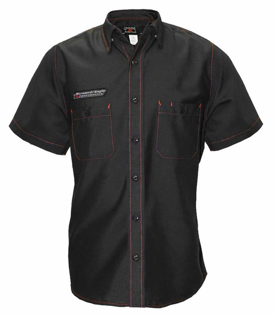 Harley-Davidson Men's Screamin' Eagle Contrast Stitch Woven Shop Shirt - Black - Wisconsin Harley-Davidson