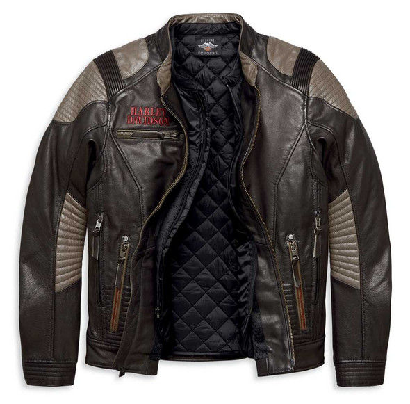 Harley-Davidson® Mens Exhort Mid-Weight Buffalo Leather Layered