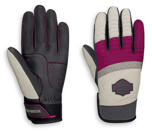 Harley-Davidson Women's Killian Mixed Media Full-Finger Gloves 97105-20VW - Wisconsin Harley-Davidson