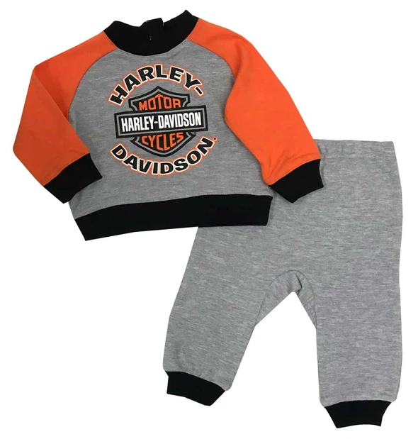Harley-Davidson Baby Boys' 2-Piece Knit Top w/ 3D Bear Fleece Pants 2054933 - Wisconsin Harley-Davidson