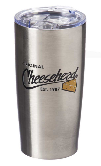 Original Cheesehead Trekkie Traveler Stainless Steel Cup w/ Lid, 20 oz. 3TT5070 - Wisconsin Harley-Davidson