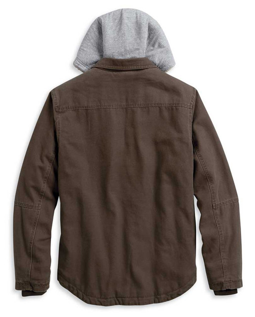 Harley-Davidson® Men's Zip-Off Hood Workwear Casual Jacket, Brown