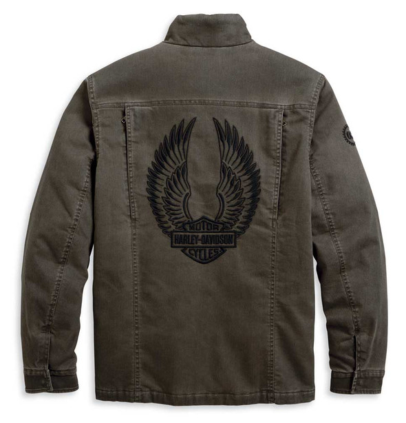 Harley-Davidson® Men's Winged Logo Casual Jacket - Faded Green