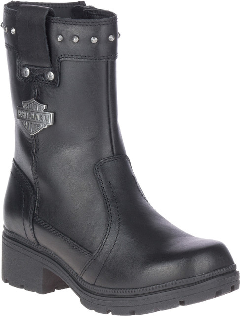 Harley-Davidson Women's Galwood 7-Inch Black Motorcycle Riding Boots, D84563 - Wisconsin Harley-Davidson