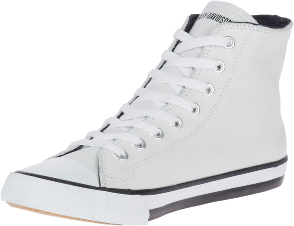 Harley-Davidson® Men's Baxter Hi-Top Logo Athletic White Leather