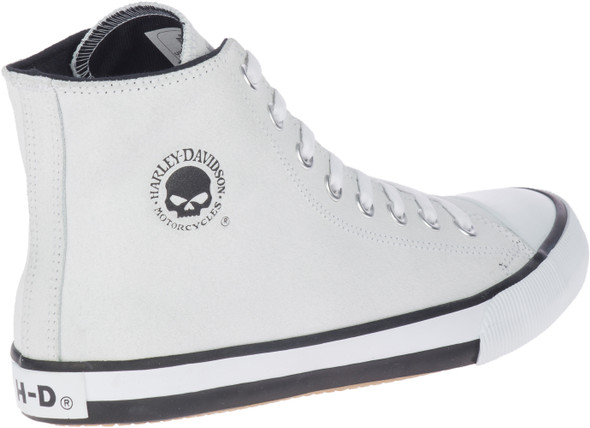 Harley-Davidson® Men's Baxter Hi-Top Logo Athletic White Leather
