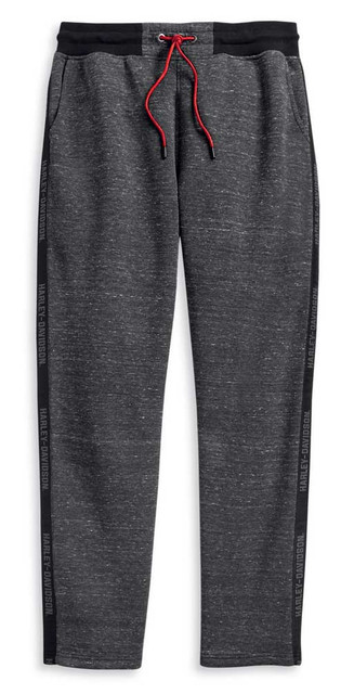 Harley-Davidson Mens Side Tape Activewear Pants, Asphalt Heather Gray 96226-20VM - Wisconsin Harley-Davidson