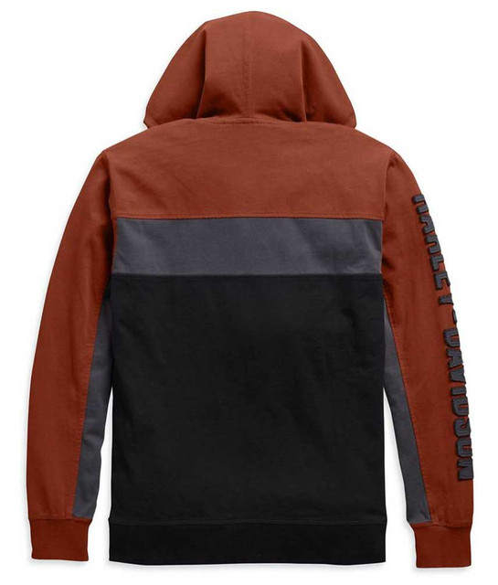 Harley-Davidson® Men's Copperblock B&S Patch Zip-Up Hoodie, Black
