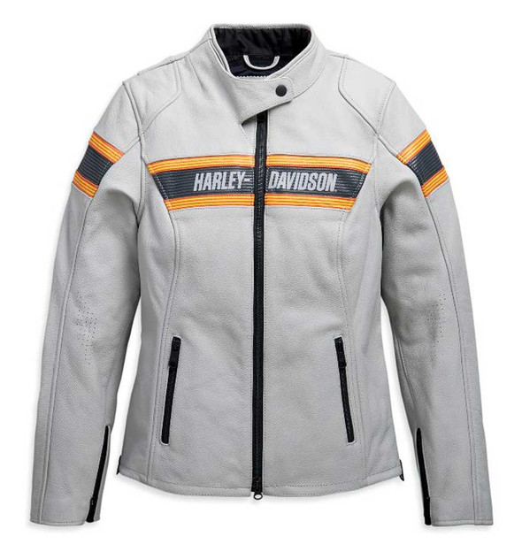 Harley-Davidson® Women's Sidari Striped Vented Leather Jacket