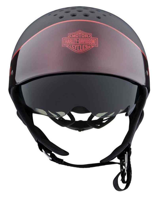 Harley-Davidson® Unisex Trenton Two-Tone B13 Half Helmet, Gray/Red