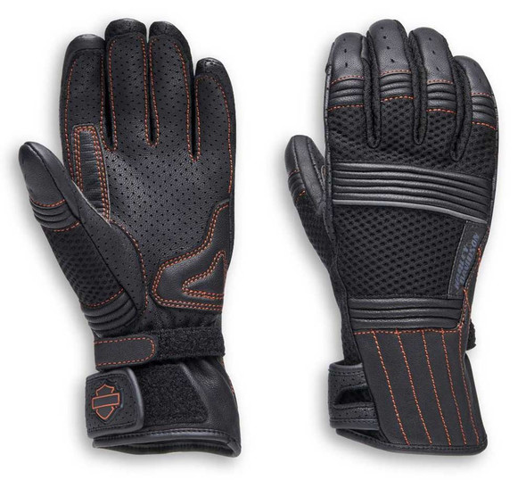 Harley-Davidson Women's Oreti Vented Under Cuff Gauntlet Gloves 98162-20VW - Wisconsin Harley-Davidson