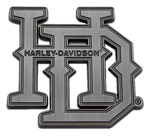 Harley-Davidson Stacked H-D Heavy-Duty Metal Magnet, 3 in. Antique Silver Finish - Wisconsin Harley-Davidson