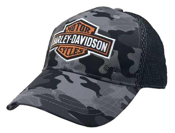 Harley-Davidson Little Boys' B&S Camo Print Toddler Mesh Baseball Cap 7270929 - Wisconsin Harley-Davidson