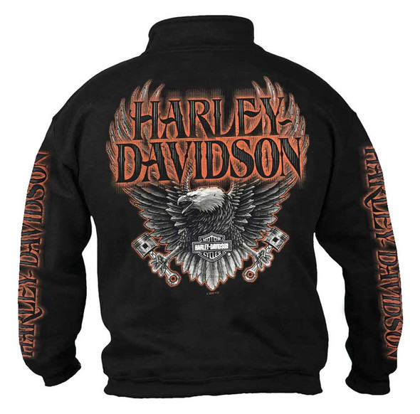 Harley-Davidson® Men's Eagle Piston 1/4 Zip Cadet Pullover