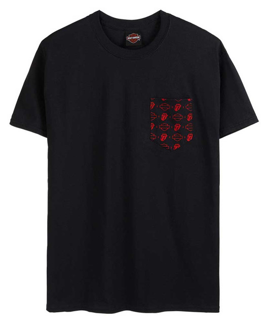 Harley-Davidson Men's Rolling Stones Crossover Chest Pocket Short Sleeve T-Shirt - Wisconsin Harley-Davidson