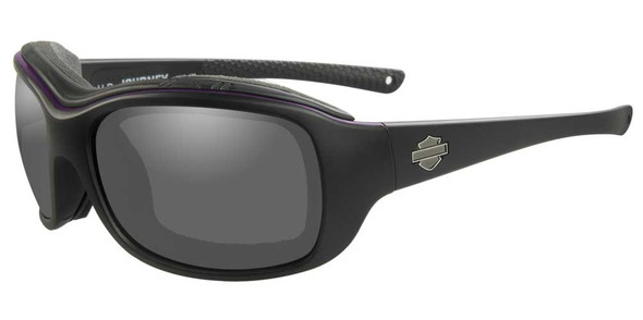 Harley-Davidson Women's Journey Sunglasses, Matte Black w/ Purple Piping Frames - Wisconsin Harley-Davidson