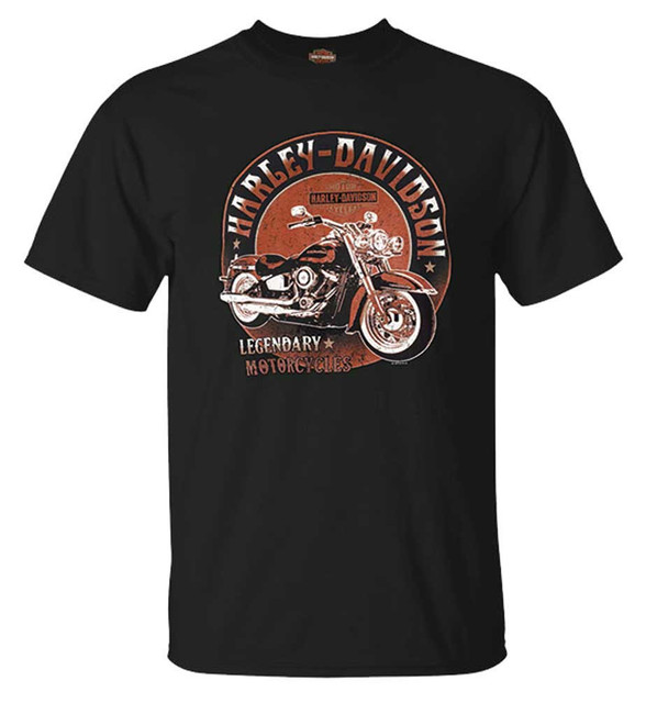 Harley-Davidson Men's Elite Bike Crew-Neck Short Sleeve Cotton T-Shirt, Black - Wisconsin Harley-Davidson